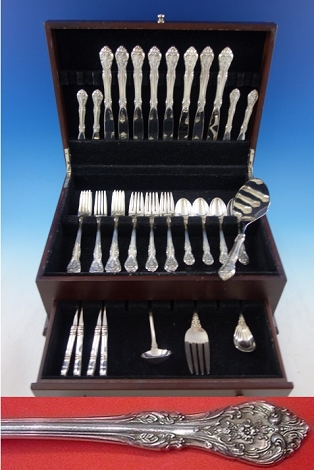 King Edward by Gorham Sterling Silver Flatware Set 8 Service 44 pcs Place Size
